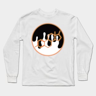 Neon Estrogen Chemical Structure: Orange Long Sleeve T-Shirt